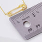 Gold Cubic Embedded Safety Pin Necklace