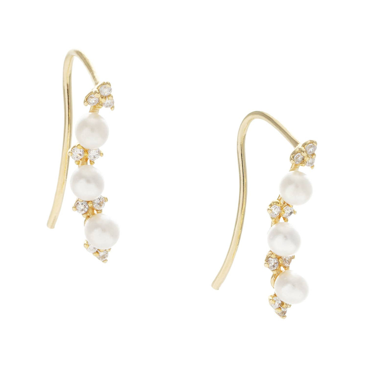 Cubic Zirconia Ear Climbers