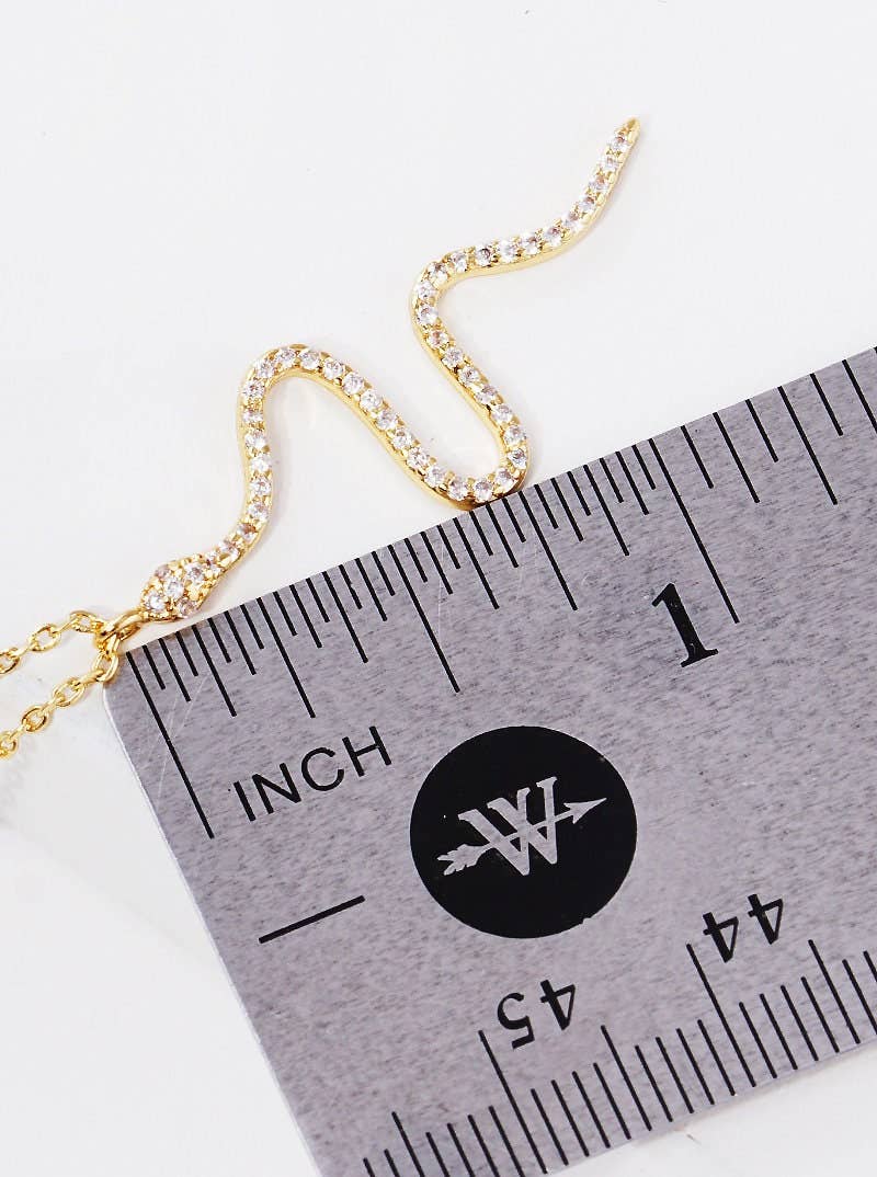 Gold Cubic Serpent Necklace