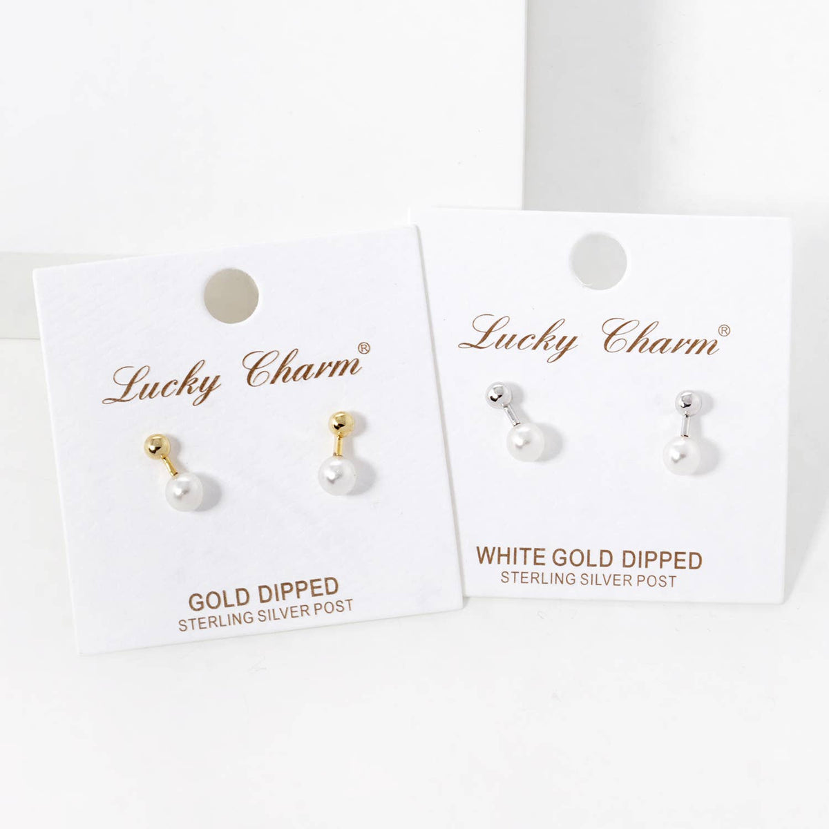 Gold Dipped Freshwater Pearl Stud Earrings