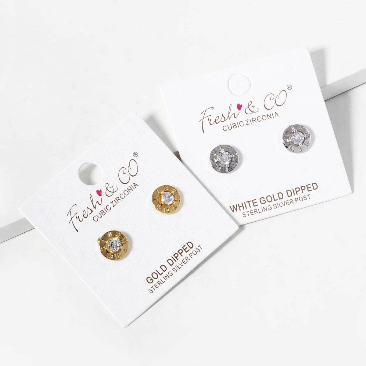 Gold Dipped Vintage Roman Numeral Stud Earring