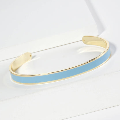 18K GOLD DIPPED ENAMEL COLOR GAME DAY CUFF BRACELET