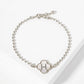 Dainty Gold Dipped Initial Clover Bracelet