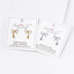 18K GOLD DIPPED STAR DROP CUBIC ZIRCONIA RIBBON BOW STUD