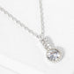 Quiet Luxury Round Cubic Zirconia Drop Pendant Necklace
