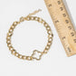 Clover Link Curb Chain Bracelet