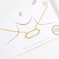 18K Gold Dipped CZ Pave Hexagon Pendant Necklace