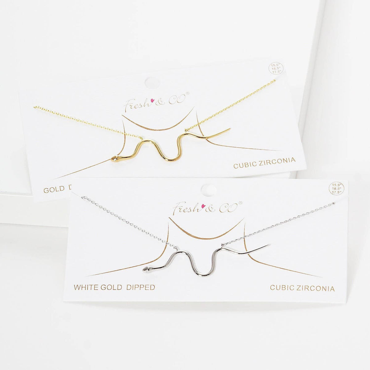 Gold Plated Snake Charm Necklace