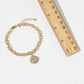 Cubic Zirconia Seashell Magnetic Clasp Link Chain Bracelet