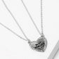 2 Pieces Set Best Friends Engraved 20mm Two Half Heart Pendant Necklaces