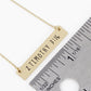 2 Timothy 3 16 Engraved Horizontal Bar Pendant Necklace
