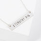 2 Timothy 3 16 Engraved Horizontal Bar Pendant Necklace