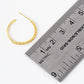 20mm Hoop Earrings with Half CZ Stone Accents Earring