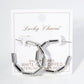 30MM CHAIN HOOP EARRINGS / 18K GOLD DIPPED