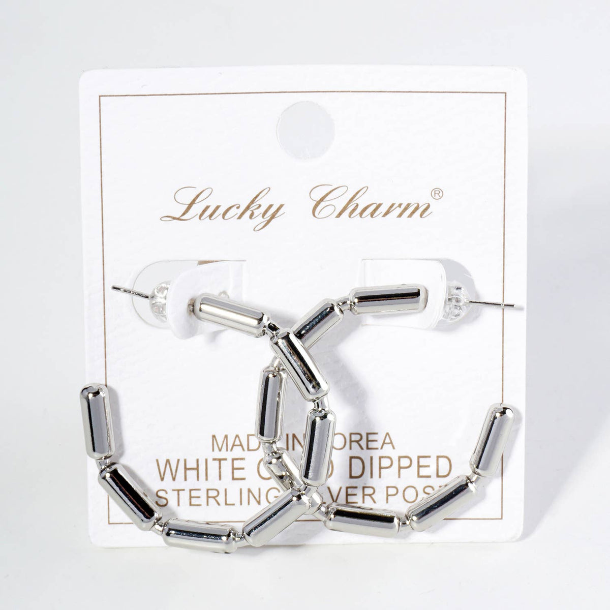 30MM CHAIN HOOP EARRINGS / 18K GOLD DIPPED