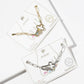 Cubic Zirconia Carabiner CROSS Paperclip Chain Anklet