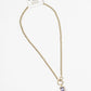 Birthstone Pendant Necklace – Gold-Dipped Ball Chain