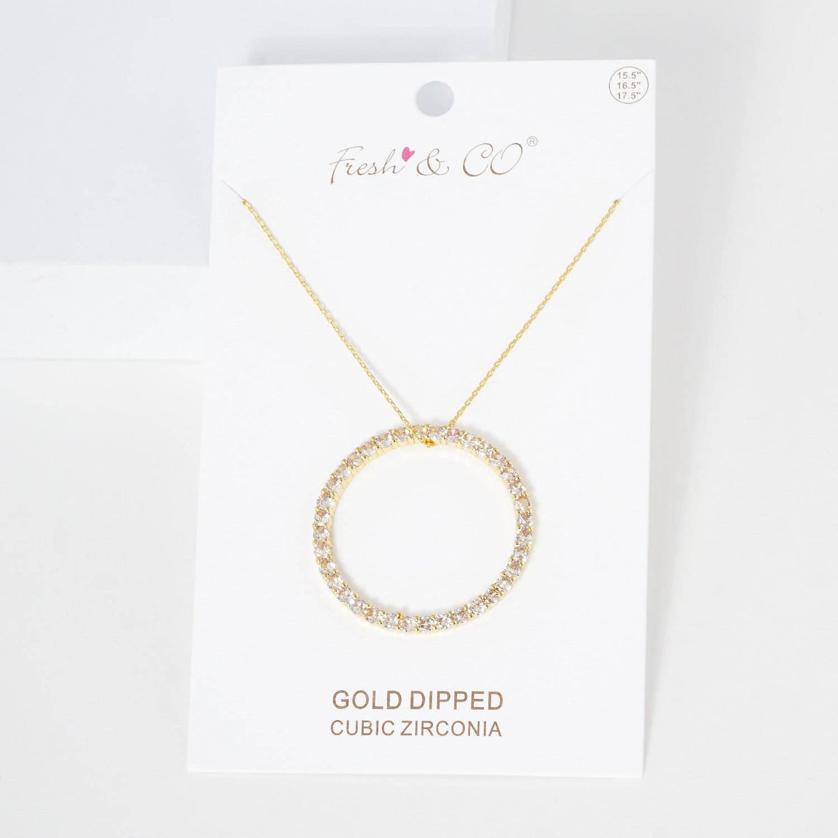 Gold Plated Eternity Circle Necklace
