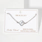 Dainty Gold Dipped Initial Clover Bracelet