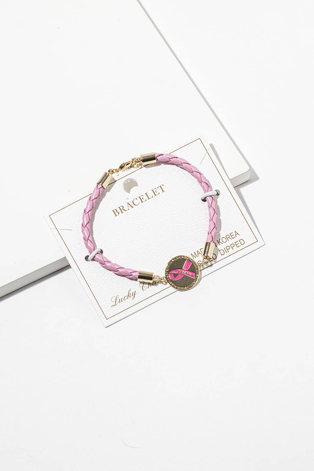 Pink Ribbon Fighter Coin Bracelet