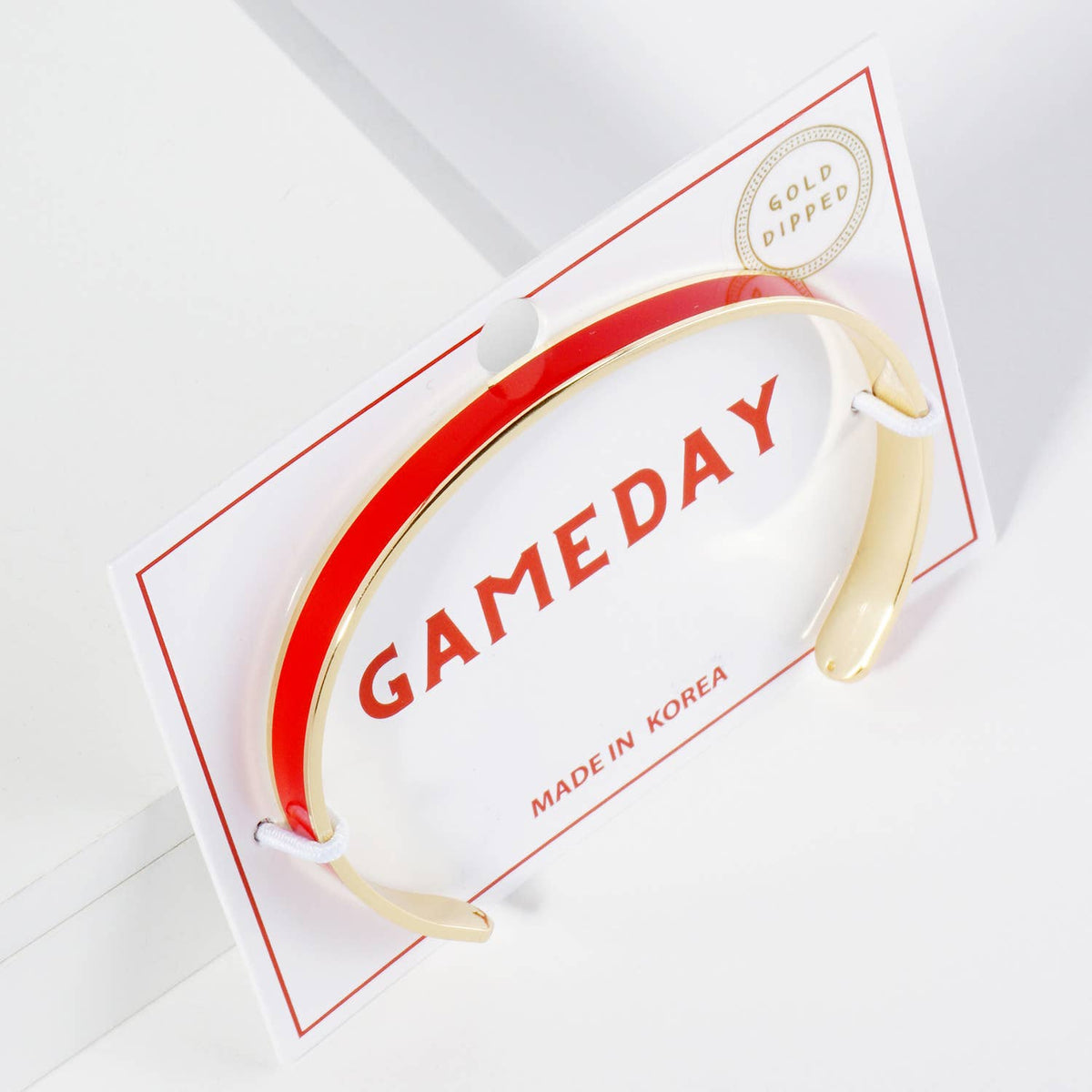18K GOLD DIPPED ENAMEL COLOR GAME DAY CUFF BRACELET
