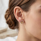 Cubic Zirconia Heart & Crown Stud Earrings