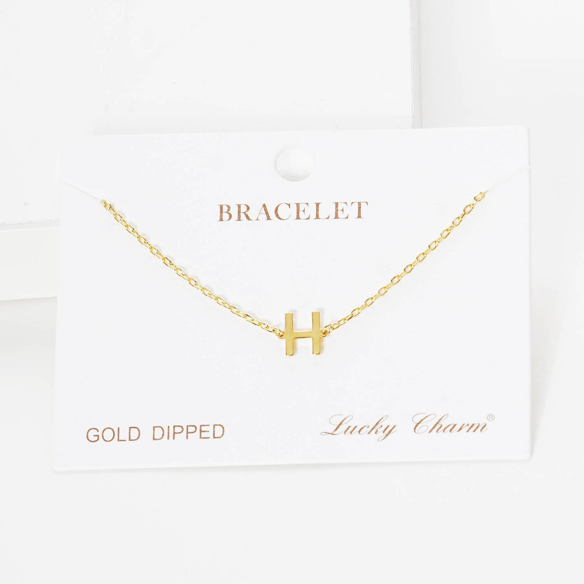 Gold Plated Initial Letter Bracelet