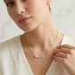 Bridesmaid CZ Hexagon Pendant Necklace