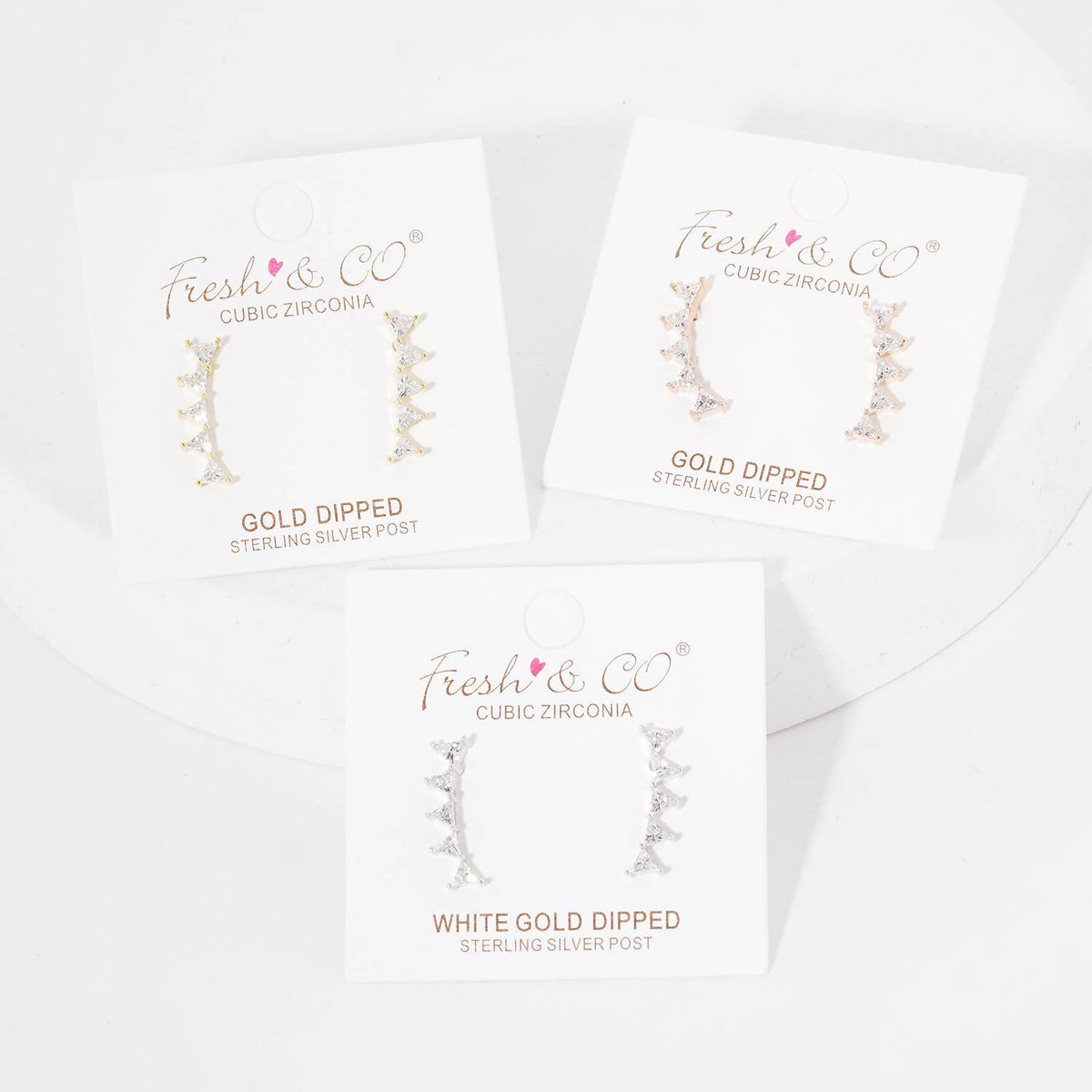 Gold Spike Ear Jacket Earrings