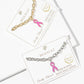 Pink Ribbon Breast Cancer Awareness Chain Bracelet