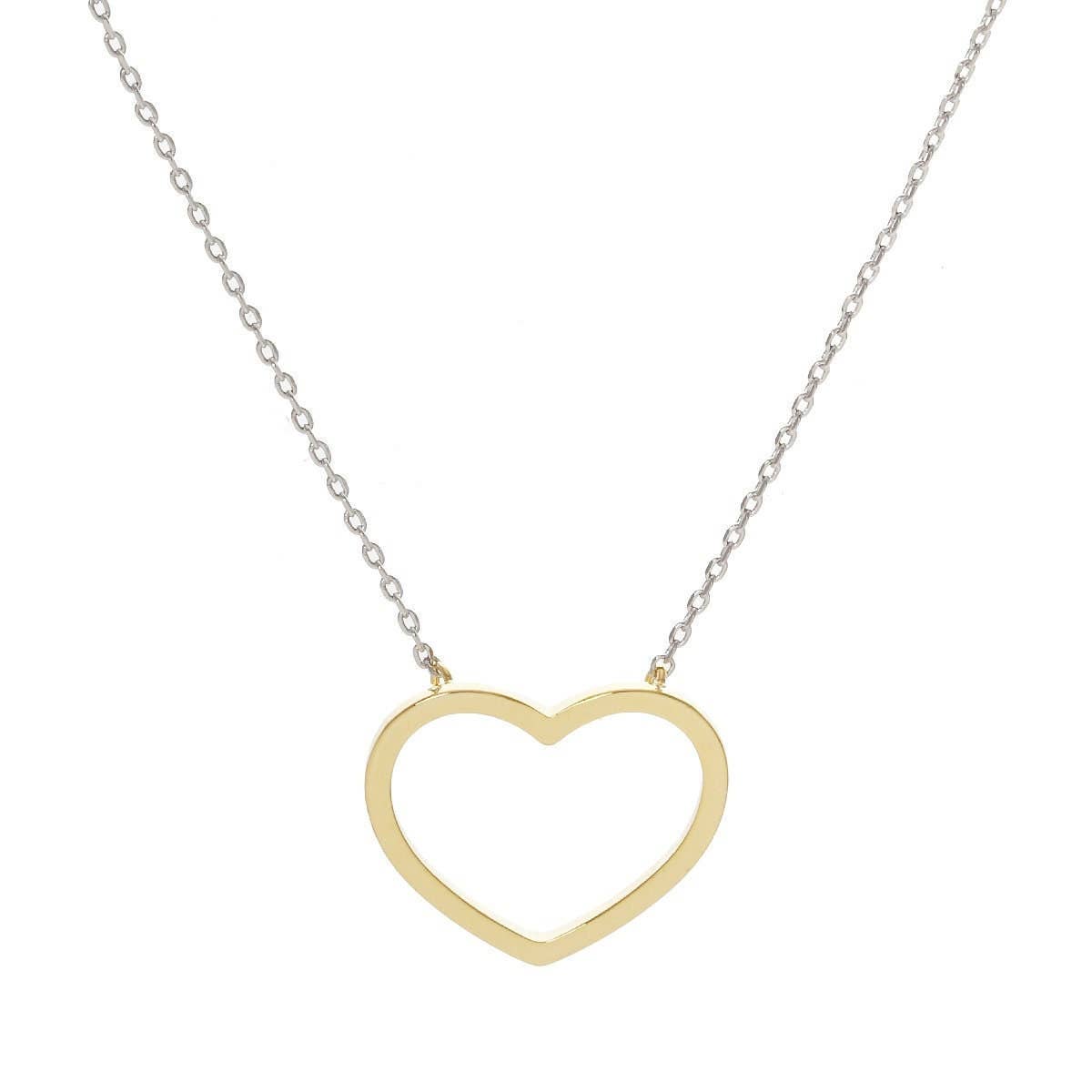 Gold Open Heart Necklace