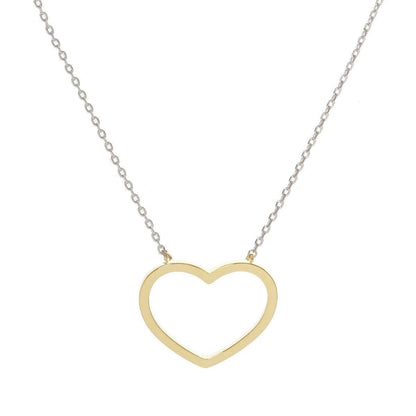 Gold Open Heart Necklace