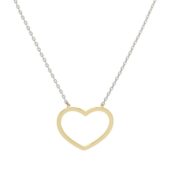 Gold Open Heart Necklace