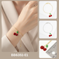 Enamel Cherry Charm Delicate Chain Bracelet