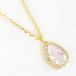 Bridesmaid Proposal Teardrop Pendant Necklace