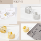 Four Cubic-Zirconia Strands 10mm Huggie Hoop Earrings