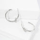 Polished Brass Delicate Knot Accent 25mm Hoop Earrings