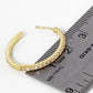 22mm 18K Gold Dipped Pave Set Cubic Zirconia Open Hoop Earrings