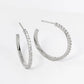 22mm 18K Gold Dipped Pave Set Cubic Zirconia Open Hoop Earrings
