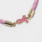 Pink Ribbon Braided Bracelet – Gold-Dipped Awareness Charm