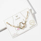 Cubic Zirconia Butterfly Carabiner Paperclip Link Ankle