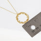 Gold Plated Round Mama Script Necklace