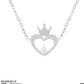 Dainty Heart & Crown Pendant Necklace