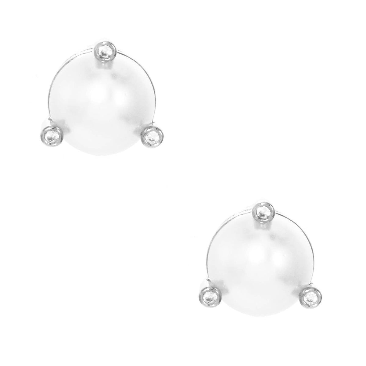 Bridesmaid Proposal Pearl & Crystal Stud Earrings