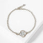 Dainty Gold Dipped Initial Clover Bracelet
