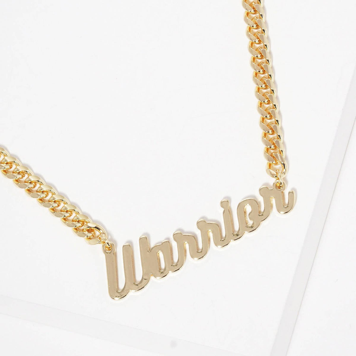Gold Plated Cuban Link WARRIOR Necklace