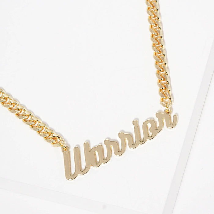 Gold Plated Cuban Link WARRIOR Necklace