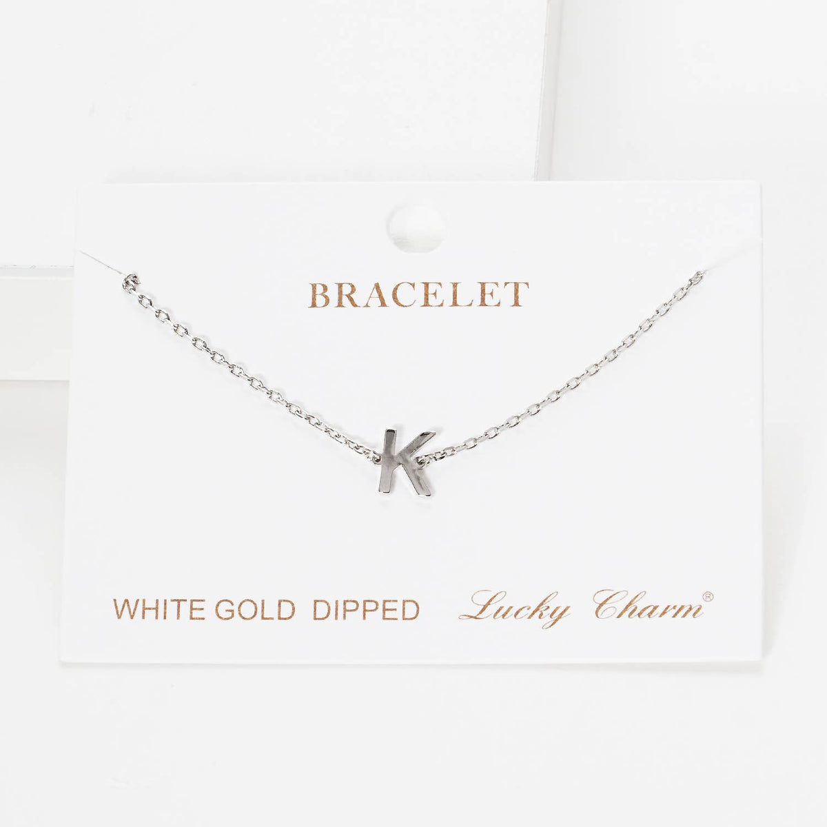 Gold Plated Initial Letter Bracelet