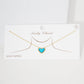 Gold Plated Opal Multicolor Heart Necklace