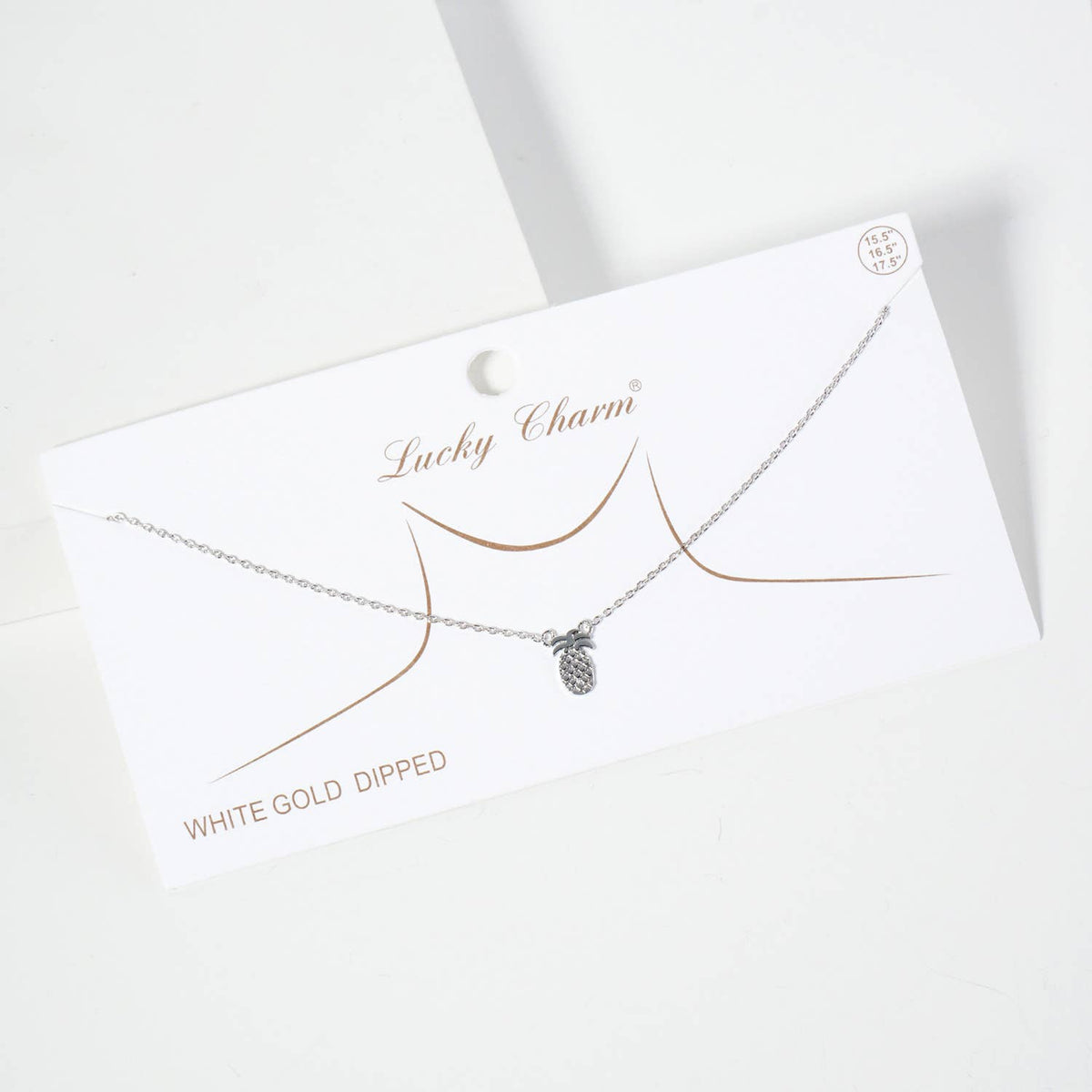 Minimalist Dainty Pineapple Charm Necklace